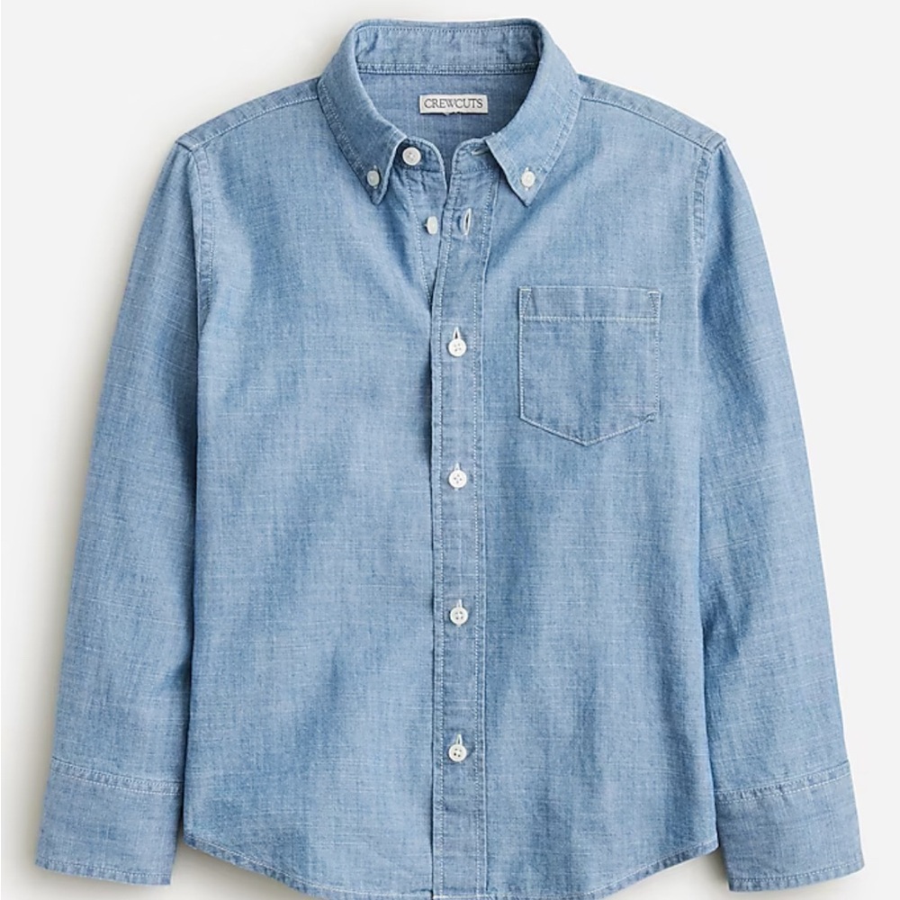 J.CREW KIDS BUTTON DOWN CHAMBRAY SHIRT SIZE 4-5